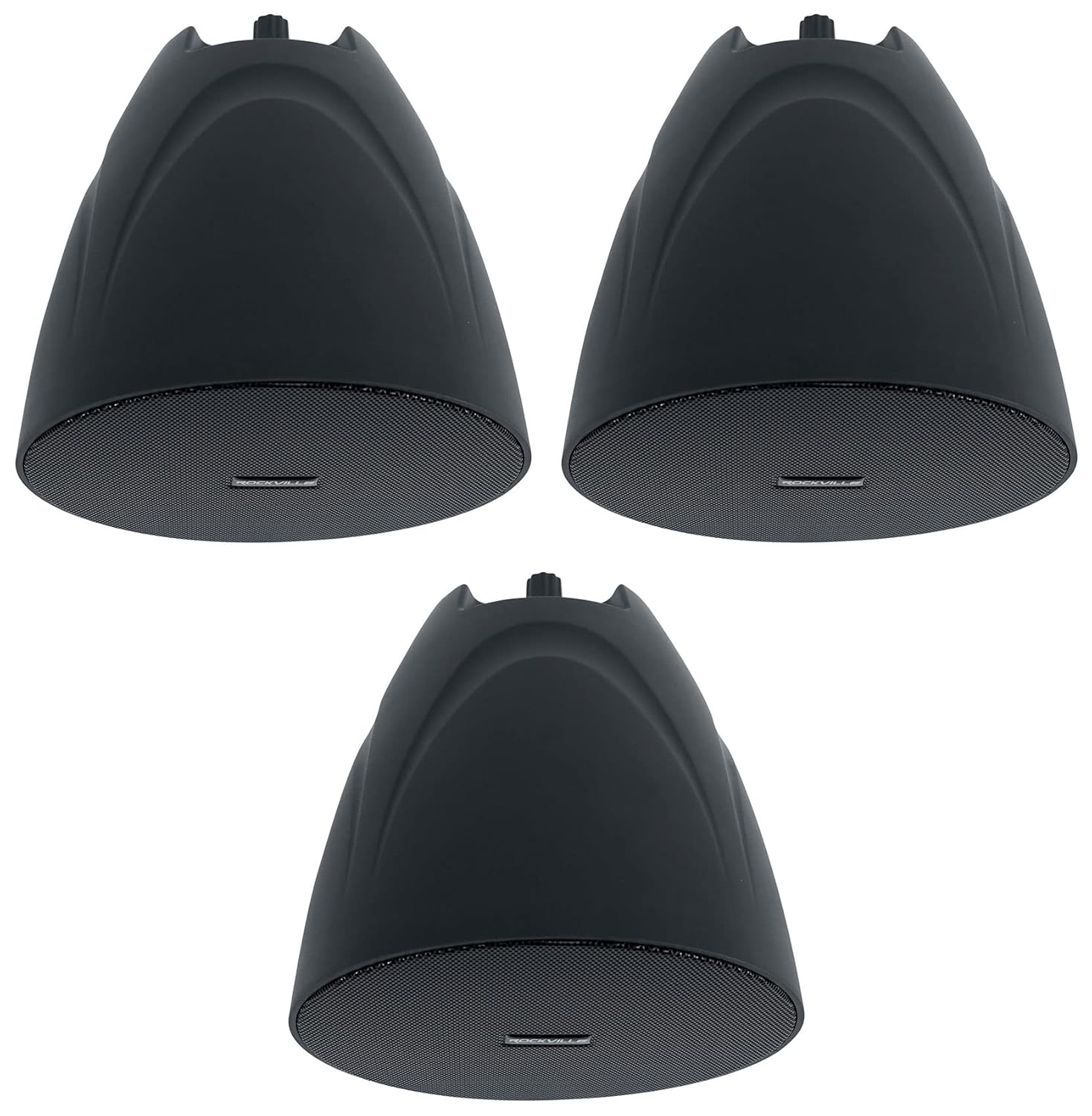 Rockville 3 PEN-525T Black 5.25″ 70V Hanging Pendant Speakers for Restaurant/Bar