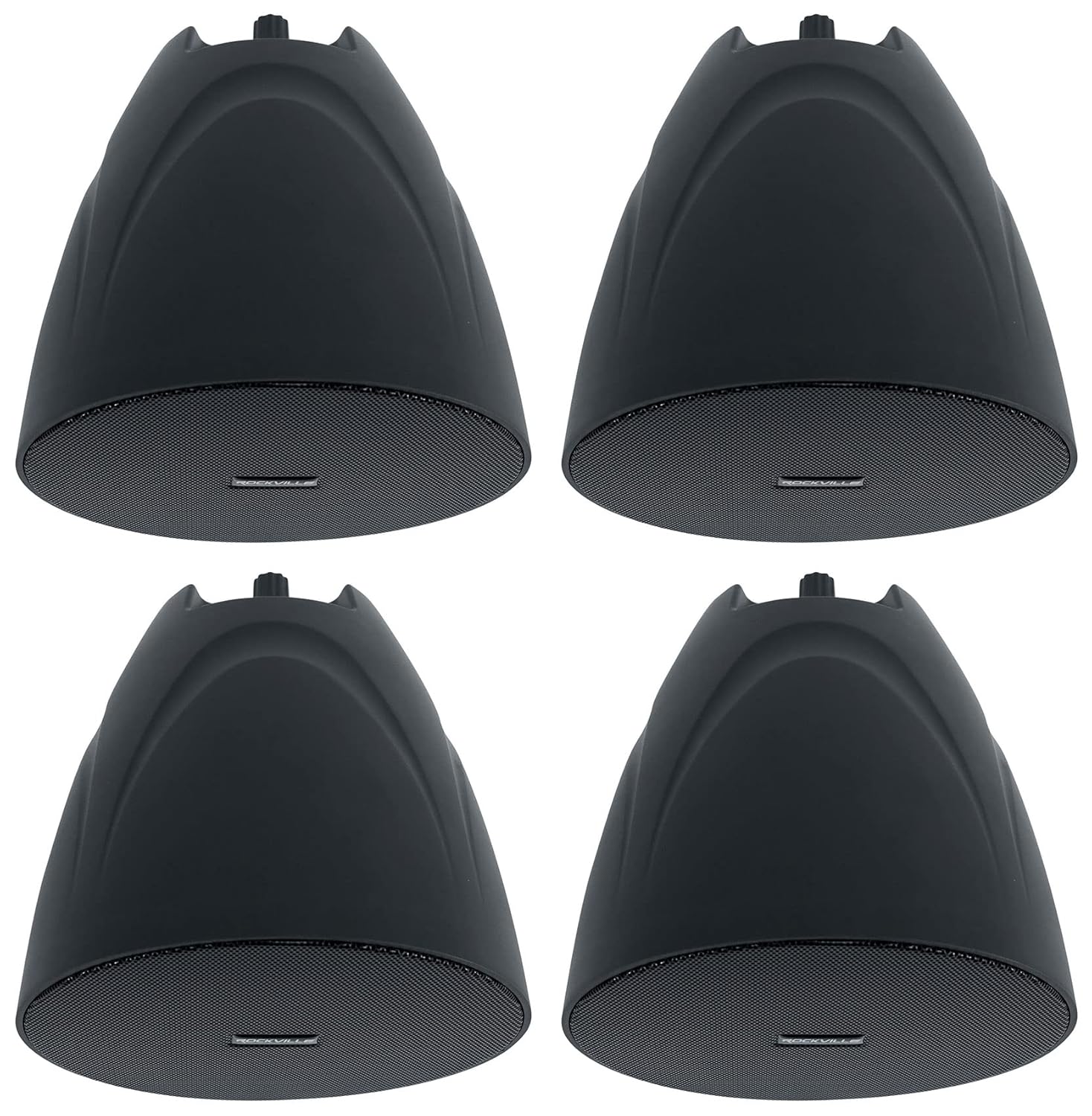 Rockville 4 PEN-525T Black 5.25″ 70V Hanging Pendant Speakers for Restaurant/Bar