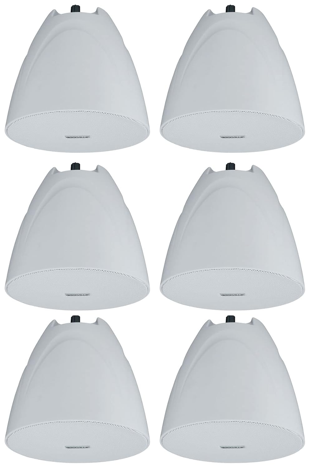 Rockville 6 PEN-525T White 5.25″ 70V Hanging Pendant Speakers for Restaurant/Bar