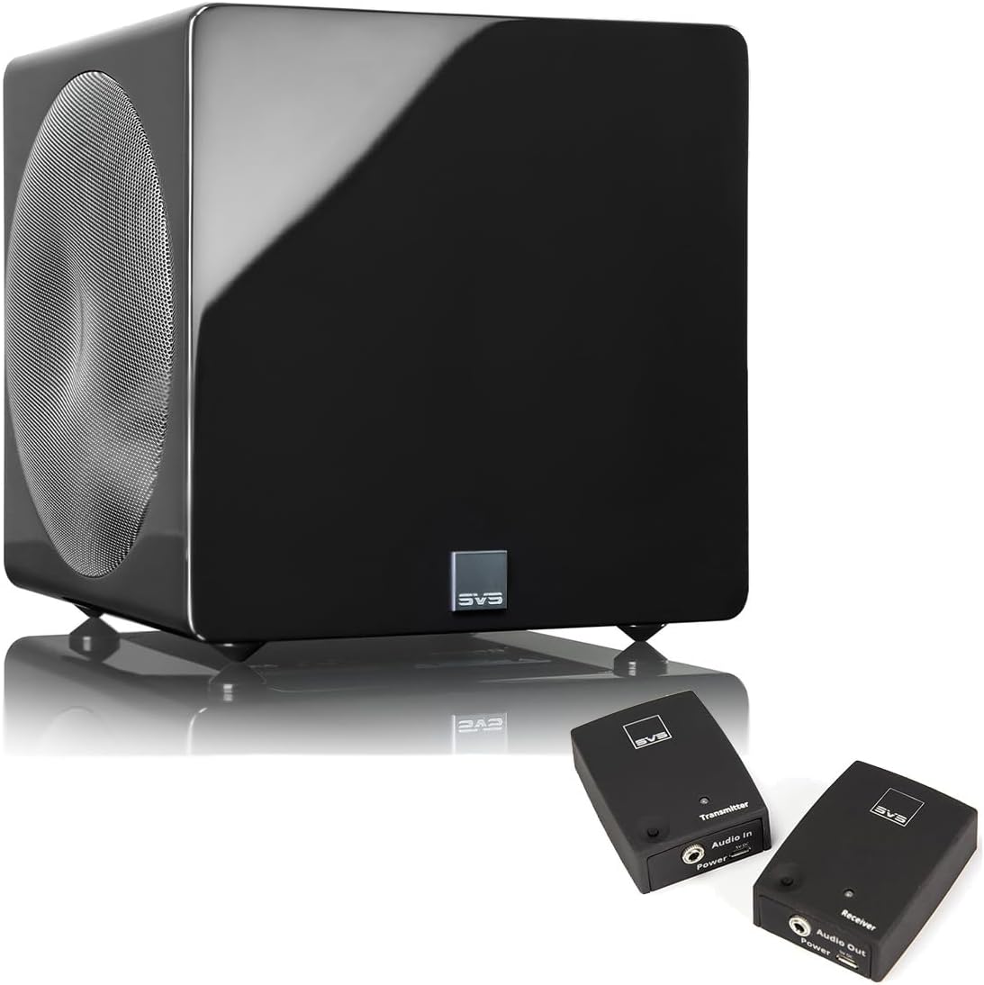 SVS 3000 Micro Sealed Subwoofer with SoundPath Wireless Audio Adapter (Piano Gloss Black)