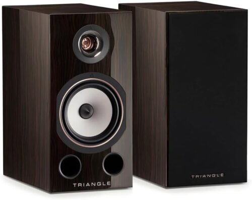 triangle Audio Comète 40th Anniversary Bookshelf Speakers Pair, Rose Gold Magnesium Dome Tweeter, Cellulose Paper Woofer, Expansive Soundstage, Exceptional Bass Delivery (Rosewood)