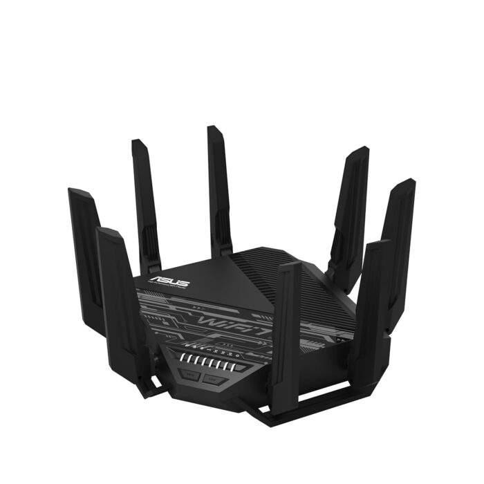 ASUS RT-BE96U BE19000 802.11BE Tri-Band Performance WiFi 7 Extendable Router with 6GHz support, Dual 10G Port, 320Mhz, lifetime internet security , MLO, Multi-RU puncturing ,...