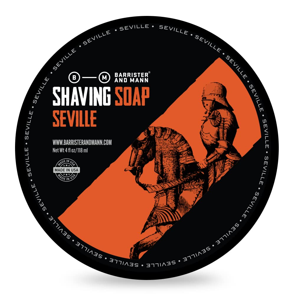 Barrister and Mann Shaving Soap | Luxury Dense, Rich & Creamy Lather Tallow Wet Shave Puck Bar Notes of Lemon, Bergamot, Rosemary, Lavender, Patchouli | Smooth Grooming Routine…