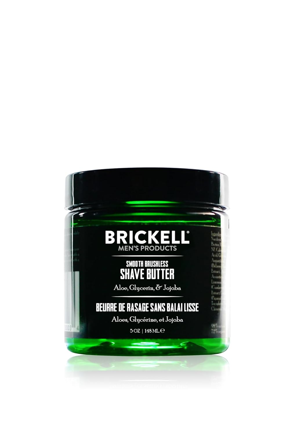 Brickell Men’s Smooth Brushless Shave Butter for Men, Natural and Organic Smooth Shaving Butter to Fight Nicks, Cuts and Razor Burn, 5 Ounce, Unscented