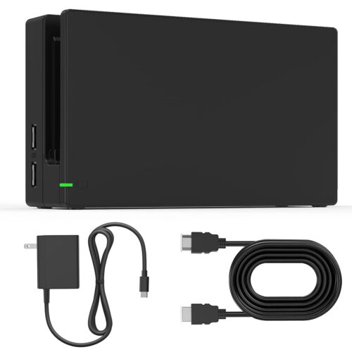 Dock Station for Switch/Switch OLED, Replacement 3-in-1 TV Dock Set with Original IC Module, AC Charger & High-Speed HDMI Cable for 1080P HD Output & Console Charging（Not...