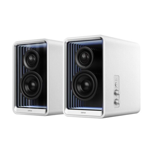 Edifier QR65 Desktop Active Monitor with 2.75" Long-Throw Aluminum Diaphragm mid-Low Drivers, Hi-Res Audio, Brilliant Light Effects, 70W Output Power Bluetooth Speakers with...