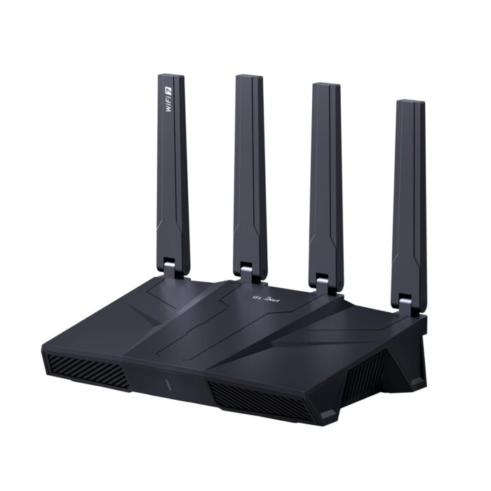 GL.iNet GL-BE9300 (Flint 3) Tri-Band WiFi 7 Router, High-Speed 6GHz Gaming WiFi Router for Wireless Internet, Long Range, 5 x 2.5G VPN Routers for Fiber Optic Modem, Computer...