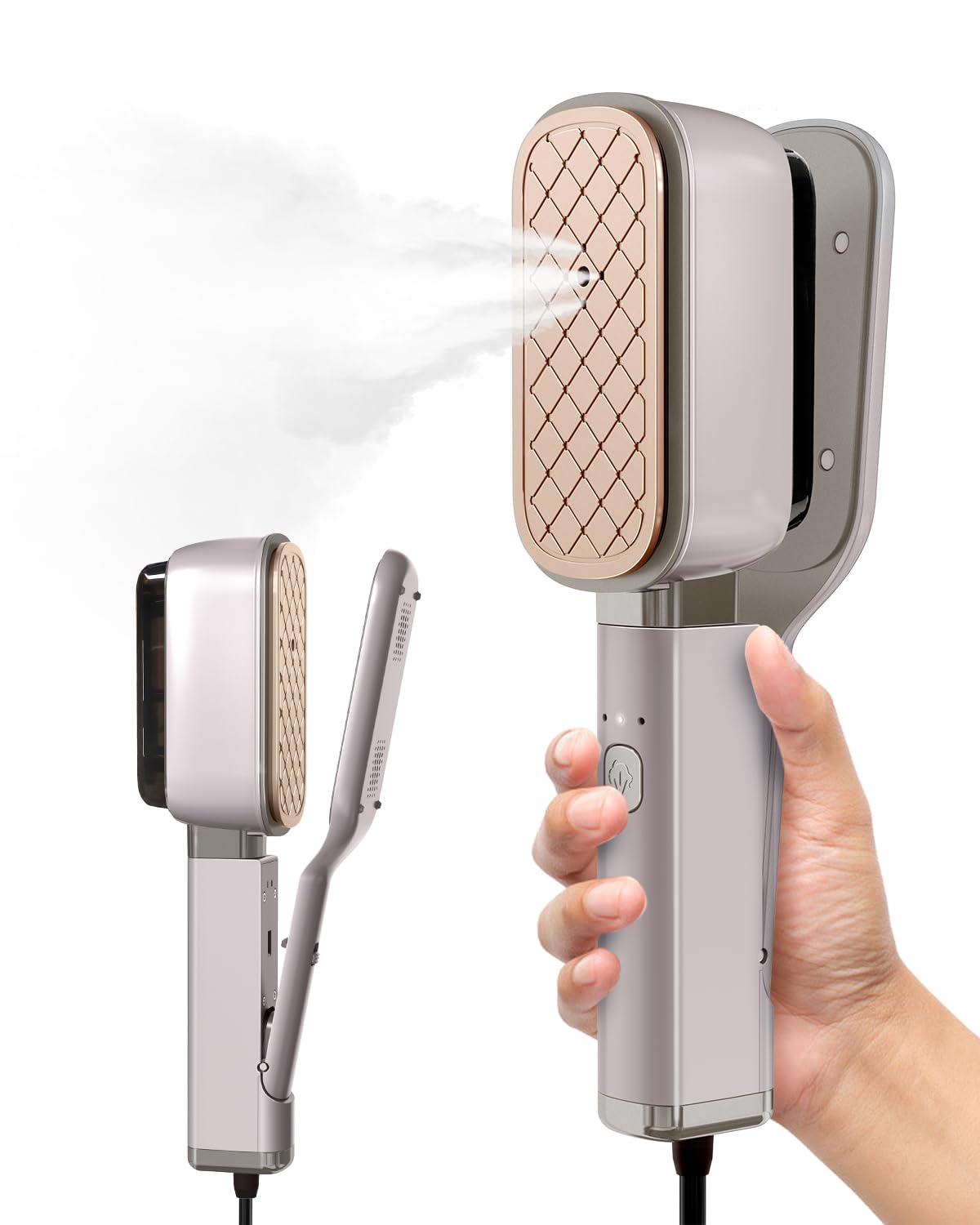 Press Iron Steamer for Clothes Portable: 3-in-1 Travel Steamer for Clothes Portable Mini, Handheld Garment Steamer for Home, Wet & Dry Iron, 100ML Water Tank,15s Fast Heat up,No…