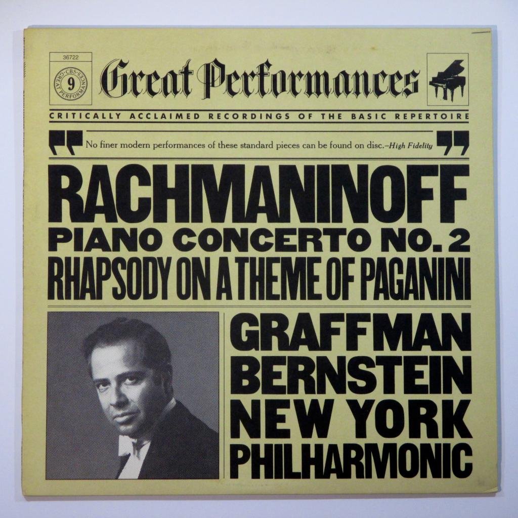 Rachmaninoff Piano Concerto No. 2 / Rhapsody On A Theme of Paganini / Gary Graffman, Piano, Leonard Bernstein, Conductor, New York Philharmonic