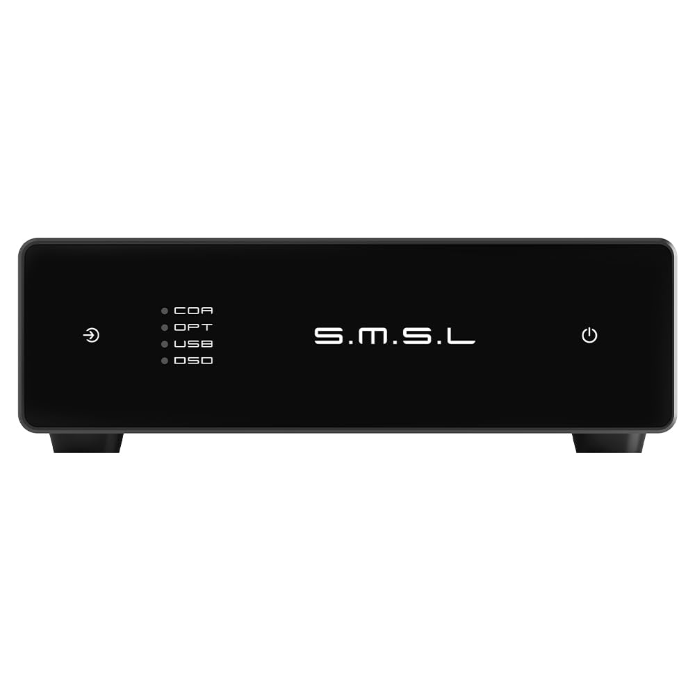 SMSL D1 Audio Decoder | Fiber/Coaxial/USB Input | RCA Output | ROHM BD34352EKV Chip | 768kHz/32-bit Decoding | Compatible with Computers,Mobile Phones,TV,Earamplifiers,Power…