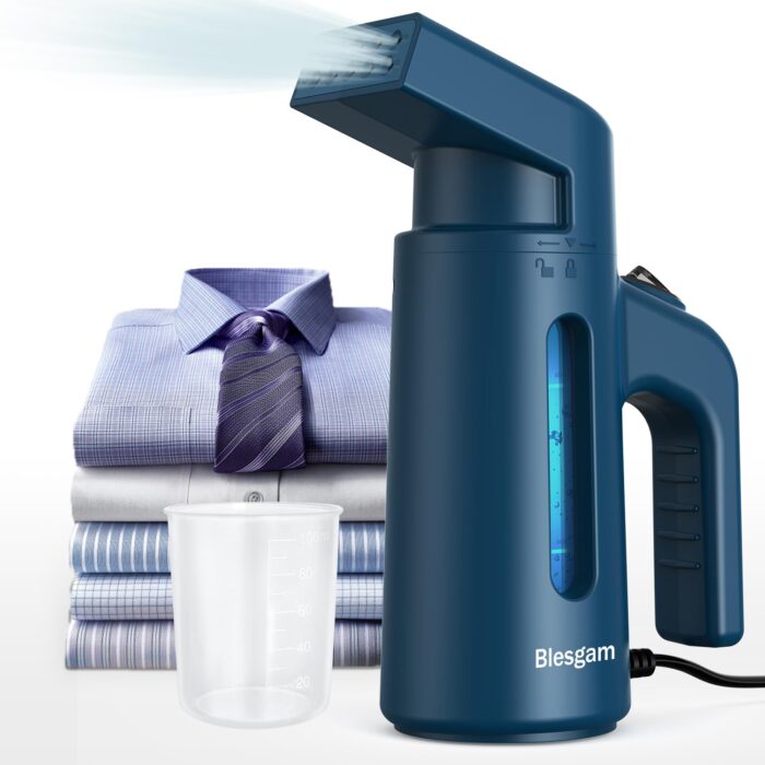 Steamer for Clothes 700W, Double Row Steam Clothes Steamer, Travel Steamer with 180ML Large Capacity Water Tank, 40S Fast Heat-up Garment Steamer for Home and Office(GY168)