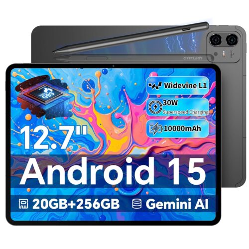 TECLAST Artpadpro Android 15 Tablet, 12.7” 2176x1600 Display, 20GB+256GB, Gemini Ai, 10000mAh+30W Fast Charge, 13 inch Tablet with Widevine L1, 5G WiFi,4G LTE,GPS - Includes Pen