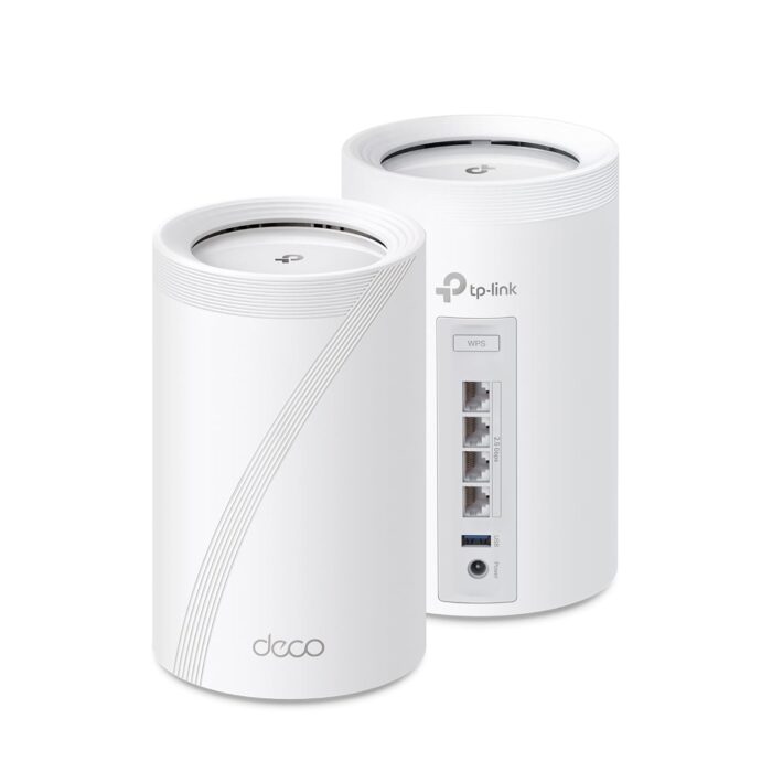 TP-Link Deco BE63 Tri-Band WiFi 7 BE10000 Whole Home Mesh System- 6-Stream 10 Gbps, 4x2.5G Ports Wired Backhaul, 4X Smart Internal Antennas, VPN, MU-MIMO, HomeShield, Free...