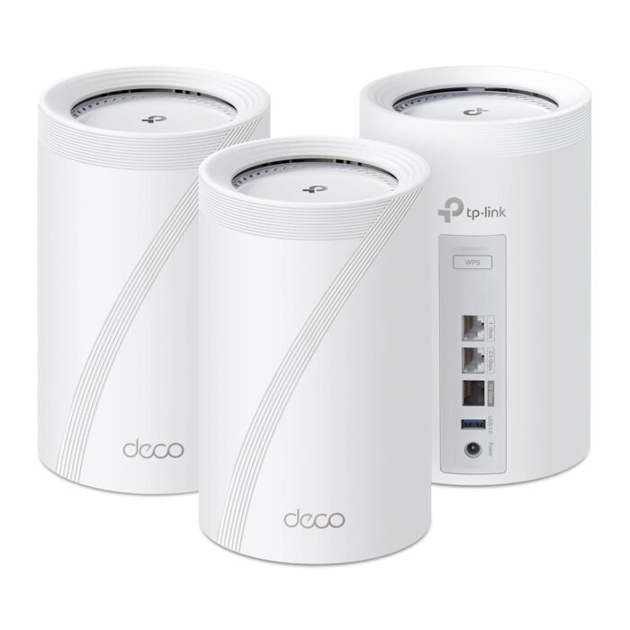 TP-Link Deco BE67 Tri-Band WiFi 7 BE14000 Whole Home Mesh System | 8-Stream 14Gbps | 1×10G+1×2.5G Multi-gig Wired Backhaul | Up to 8100 Sq.ft | VPN, HomeShield, MLO, 320 MHz,...