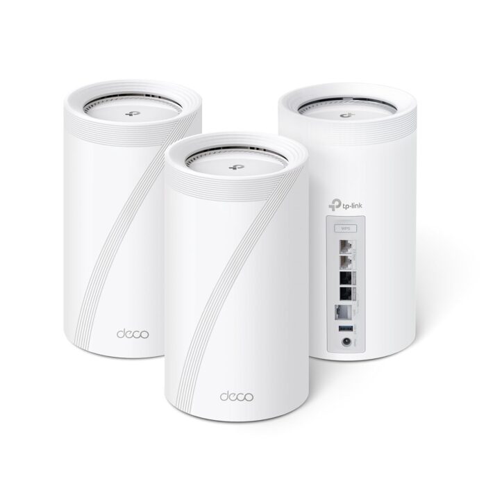 TP-Link Deco BE95 Quad-Band WiFi 7 BE33000 Whole Home Mesh System - 16-Stream, 2 x 10G + 2 x 2.5G Ports Wired Backhaul, 12 x High-Gain Antennas, VPN, AI-Roaming, 4x4 MU-MIMO,...