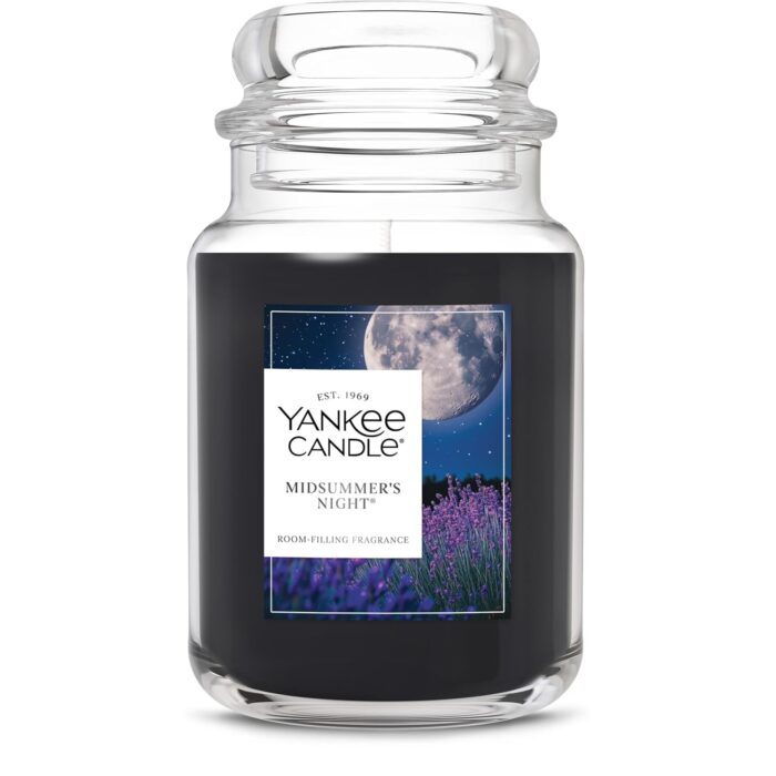 Yankee Candle Mid Summer's Night Scented Candle, 22oz Large Jar with up to 150 Hour Burn, Giftable