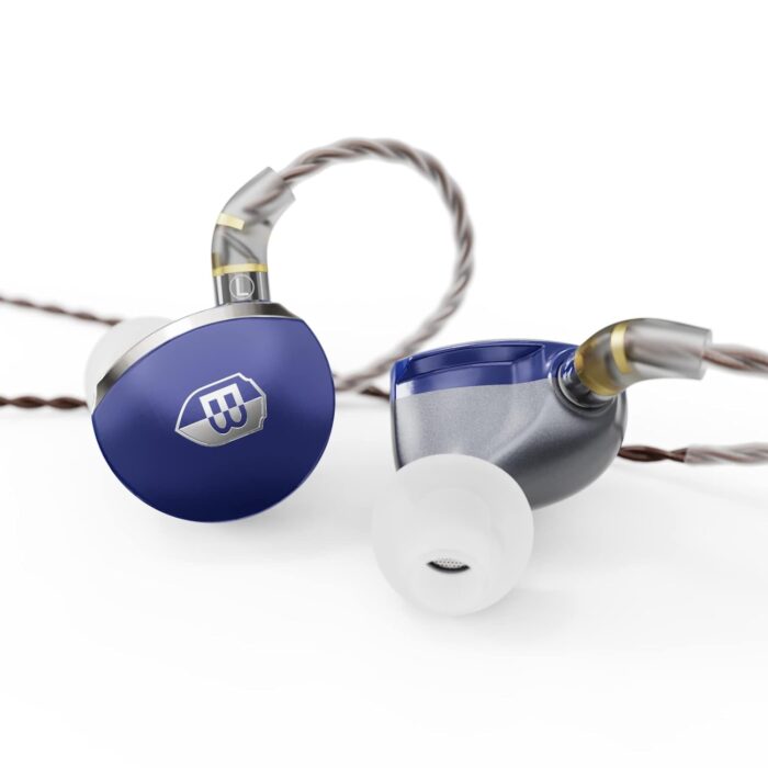 BASN MTPro in Ear Monitors, 14.5mm Planar HiFi IEM Headphones with CNC Process and 4-Core Litz OCC Single-Crystal Copper Cable for Musicians(Navy Blue)