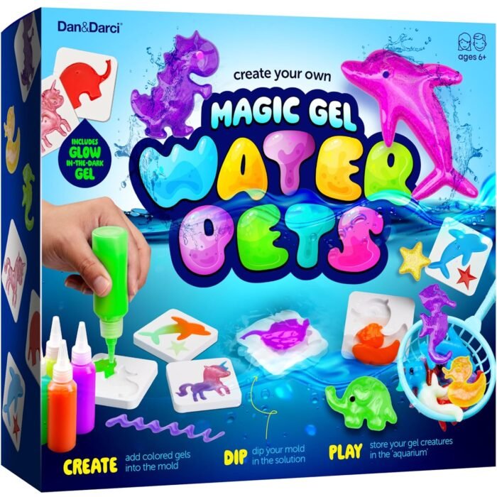 Dan&Darci Aqua Fairy Water Gel Kit for Kids - Craft for Kids - Magic Elf Toy Kits - Waters Pets - DIY Squishy Maker - Make Your Own Squishies Toys Crafts for Boys & Girls Ages 6-12