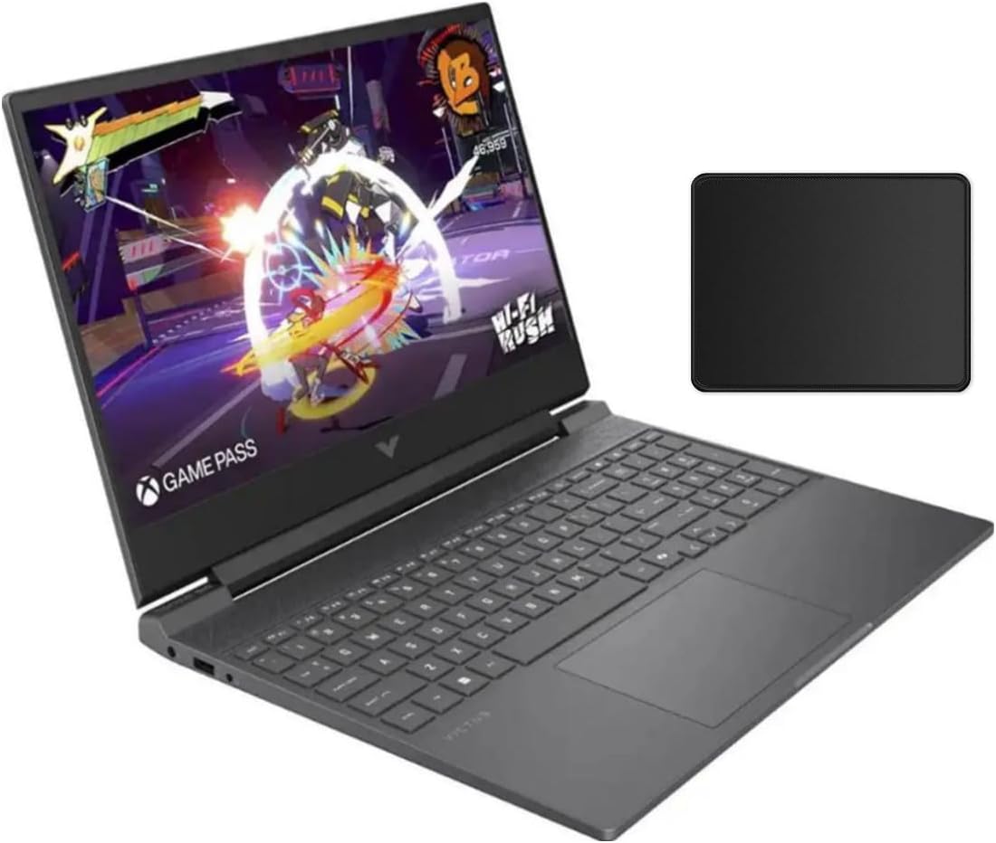HP Victus 15.6″ 144Hz Full HD Gaming Laptop | AMD Ryzen 7 7445HS |NVIDIA GeForce RTX 4050|Copilot |Backlit| 16GB RAM DDR5 | 512GB SSD |Mica Silver |Windows 11 Home |Bundle with…