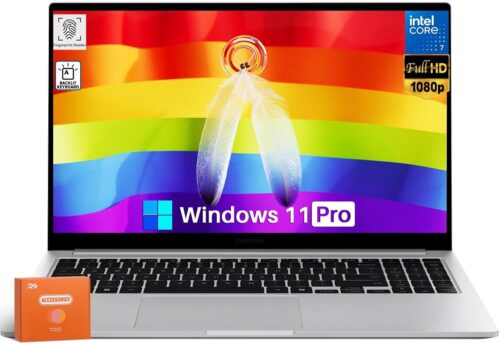 Samsung Galaxy Book4 Business Laptop, 15.6" FHD Display, Intel 10-core 7-150U (Beats i7-1335U), 16 GB RAM, 2 TB SSD, Copilot AI, Fingerprint Reader, Backlit KB, Up to 15 H...