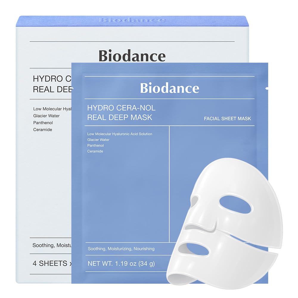 BIODANCE Hydro Cera-nol Real Deep Mask, Overnight Hydrogel Mask, Hydrating Facial Mask For Sensitive Skin, Redness Reducing & Quick Soothing Effect, Korean Skincare, Stocking…