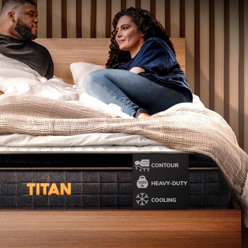Brooklyn Bedding Titan 14.5" Elite Plus Size Sleeper King Mattress|Enhanced Cooling |Medium Firm | Memory Foam Hybrid |120-Night Trial