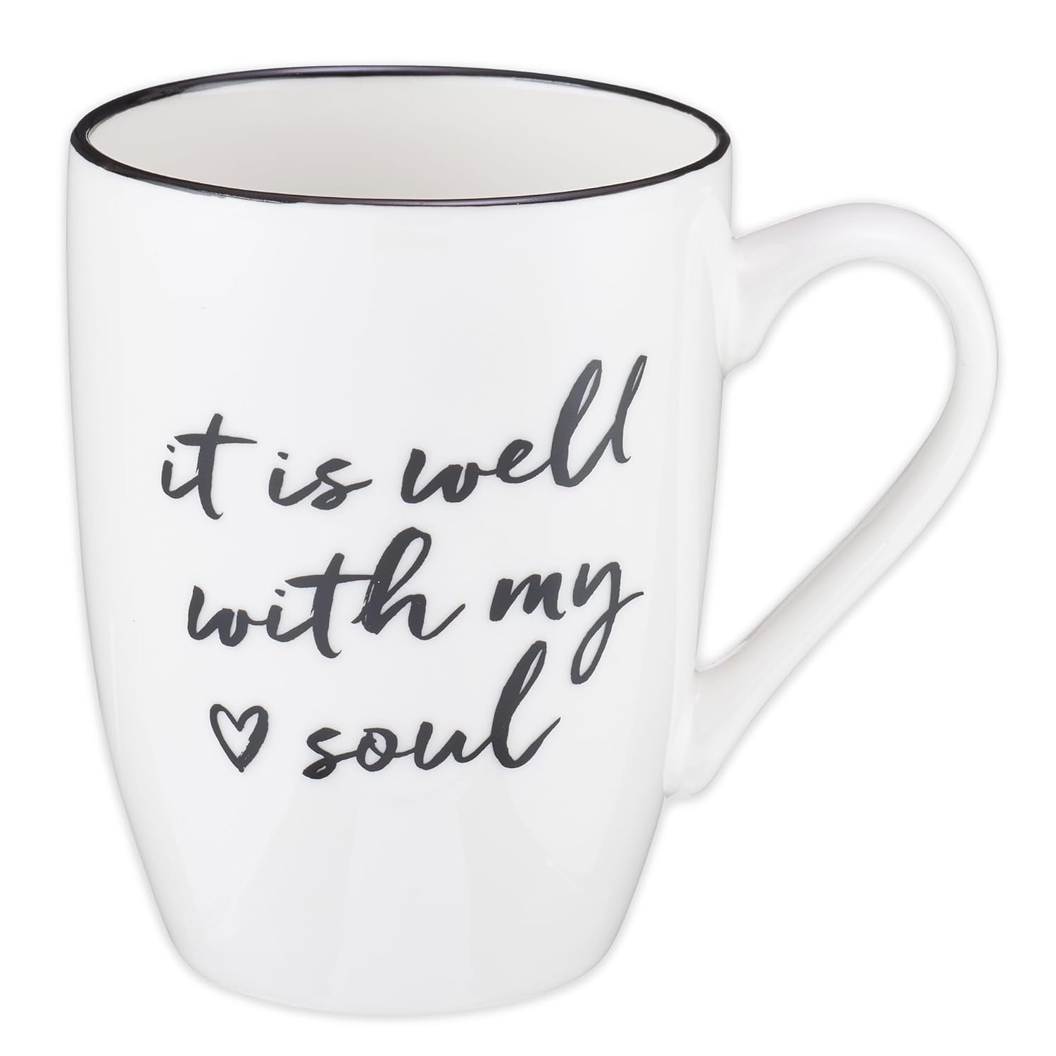 Christian Art Gifts Microwave & Dishwasher Safe Encouraging Ceramic Coffee & Tea Mug for Women & Men: It is Well With My Soul Inspirational Non-toxic Novelty Heart Beverage Cup,…