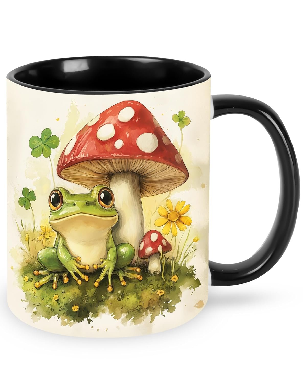 Frog Coffee Mug Novelty Ceramic Coffee Cup Gifts for Women Men Birthday Home Office Cafe Use Microwave Dishwasher Safe 11oz