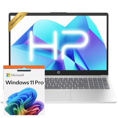 HP New 15.6 inch Laptop Computer, 2025/2026 Edition, Intel High-Performance 4 cores N100 CPU, 32GB RAM, 1TB SSD, Ultra-Quiet Design, Long Battery Life, Windows 11 Pro with...