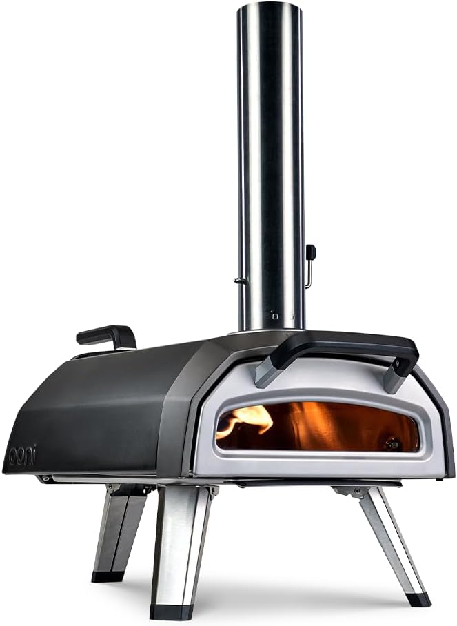 Ooni Karu 2 Multi-Fuel Outdoor Pizza Oven - Wood and Gas Outdoor Pizza Oven with Pizza Stone & Intergrated Thermometer, Pizza Oven Outdoor, Dual Fuel 12 Inch Pizza Maker,...