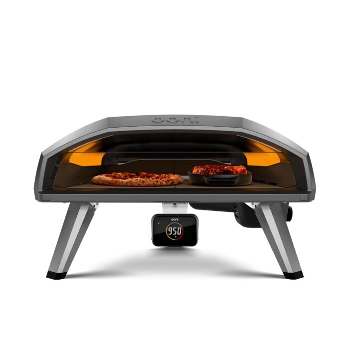 Ooni Koda 2 Pro Gas Pizza Oven – 18" Propane Powered Outdoor Oven with 28 mBar Regulator and Gas Hose, Propane Portable Pizza Oven - Black