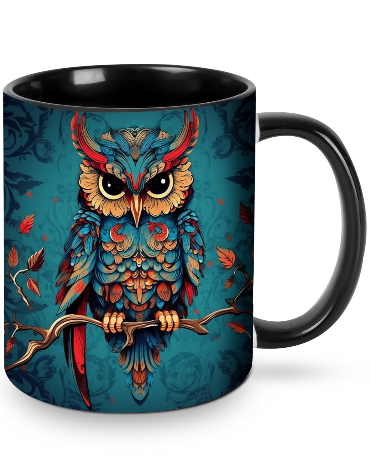 Owl Coffee Mug 11OZ Funny Ceramic Tea Cup Kitchen Decor Novelty Presents for Home Office Travel