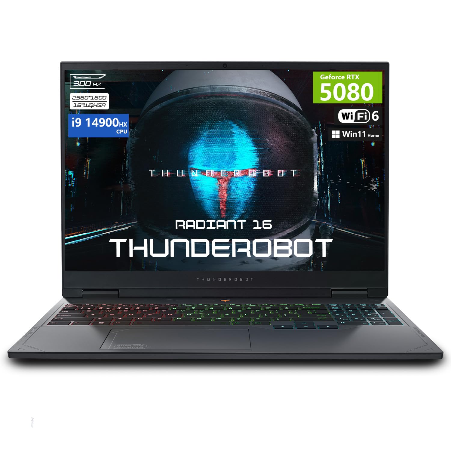 Thunderobot Radiant 16 i9 5080 2.5K Gaming Laptop | 16″ QHD+ | up to 300Hz Refresh Rate | Intel Core i9-14900HX | GeForce RTX 5080 | 64GB DDR5 | 2TB SSD | RGB Backlit | Wi-Fi 6…