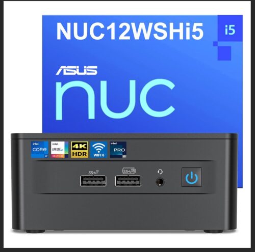 (ASUS NUC)Intel NUC 12 Pro Mini Desktop Computer, Intel Core i5-1240P Mini PC(12C/16T, Up to 4.4GHz)16GB DDR4 RAM & 256GB PCIe 4.0 NVMe SSD, Iris XE...