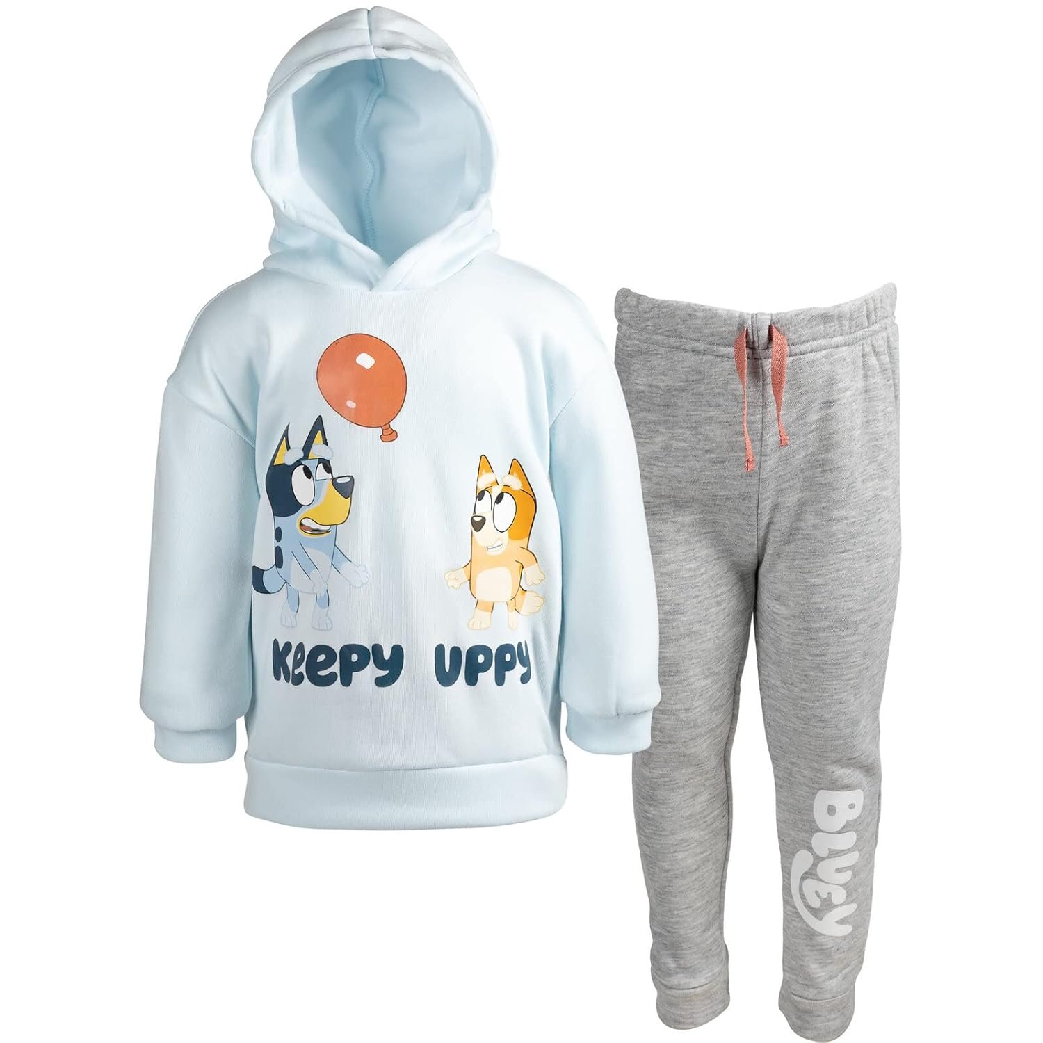 Bluey Fleece Pullover Hoodie and Pants Outfit Set Toddler to Little Kid Sizes (2T – 7-8)