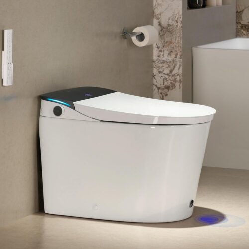 CANEST Smart Toilet with Bidet Built in, Foam Dispenser, 1000g MaP Flushing, Full-Area Seat Sensor, Auto Temperature Control Heated Seat, Auto Open/Close, Foot Sensor,...