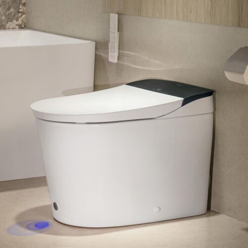 CANEST Smart Toilet with Bidet Built in, Foam Dispenser, Auto Temp Control Wide Heated Seat&0.1s Instant Water, Full-Area Seat Sensor, Auto Open/Close, Foot Sensor, Auto...