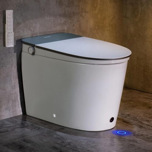 Casta Diva Smart Toilet with Bidet Built in, Auto Open/Close Lid,1000g MaP Flush, Heated Seat & Foam Dispenser, Foot Sensor Auto Flush, Blackout Flush, Bidet Toilet with Tank...