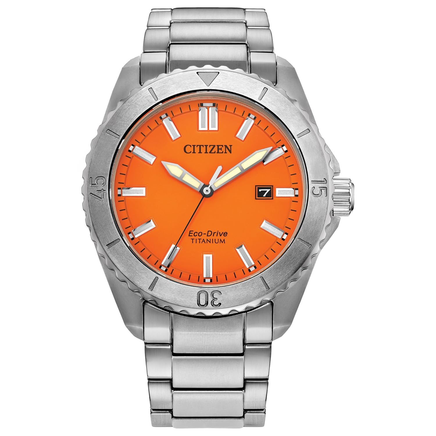 Citizen Men’s Eco-Drive Brycen Sport Casual Watch, Silver-Tone Super Titanium Case, 3 Hand, Date
