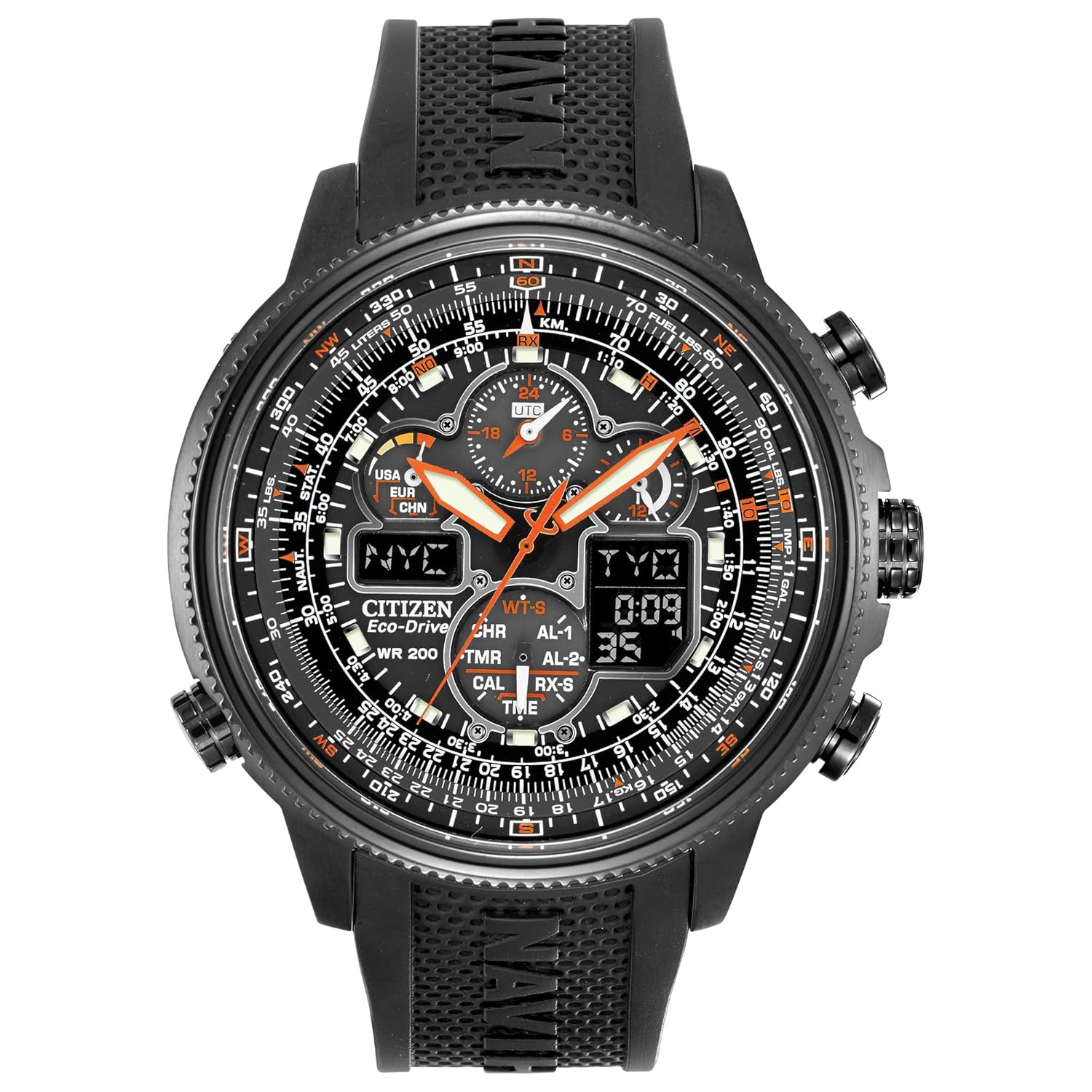 Citizen Men’s Promaster Navihawk A-T Eco-Drive Pilot Watch, Atomic Timekeeping, Chronograph