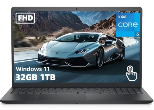 Dell Inspiron 15 Touchscreen Laptop for Business and Students, 15.6" FHD 120Hz Display, Intel Core i5-1334U, 32GB DDR4 RAM, 1TB SSD, USB-C, HDMI, SD Card Reader, Wi-Fi 6,...