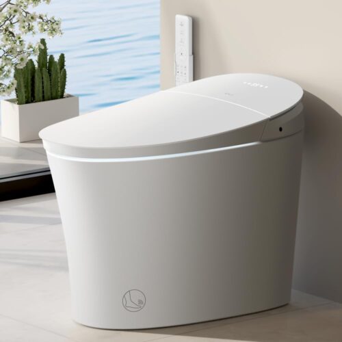 EPLO Smart Toilet Bidet,Auto Open Close,Foam Shiled,1000 Gram MaP Flush Score,Men's Auto Urinal Flush,Moving Dryer,ADA Comfort Chair Height,Heated Seat,Elongated Toilet with...