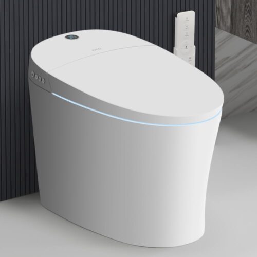 EPLO Smart Toilet,Bidet Toilet Pump-assisted,Blackout Flush,Heated Seat,Dual Auto Flush,Warm Water,Foot Sensor Operation,Modern Tankless Elongated Toilets with LED Display for...