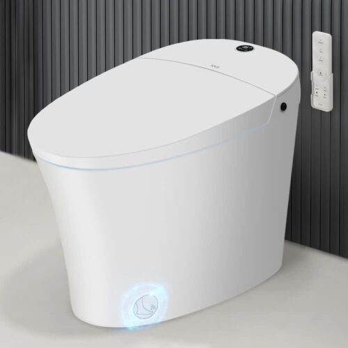 EPLO Smart Toilet,One Piece Bidet for Bathrooms,Modern Elongated Toilet with Warm Water,Dual Auto Flush,Foot Sensor Operation,Heated Bidet Seat,Electric Tankless Toilets with...