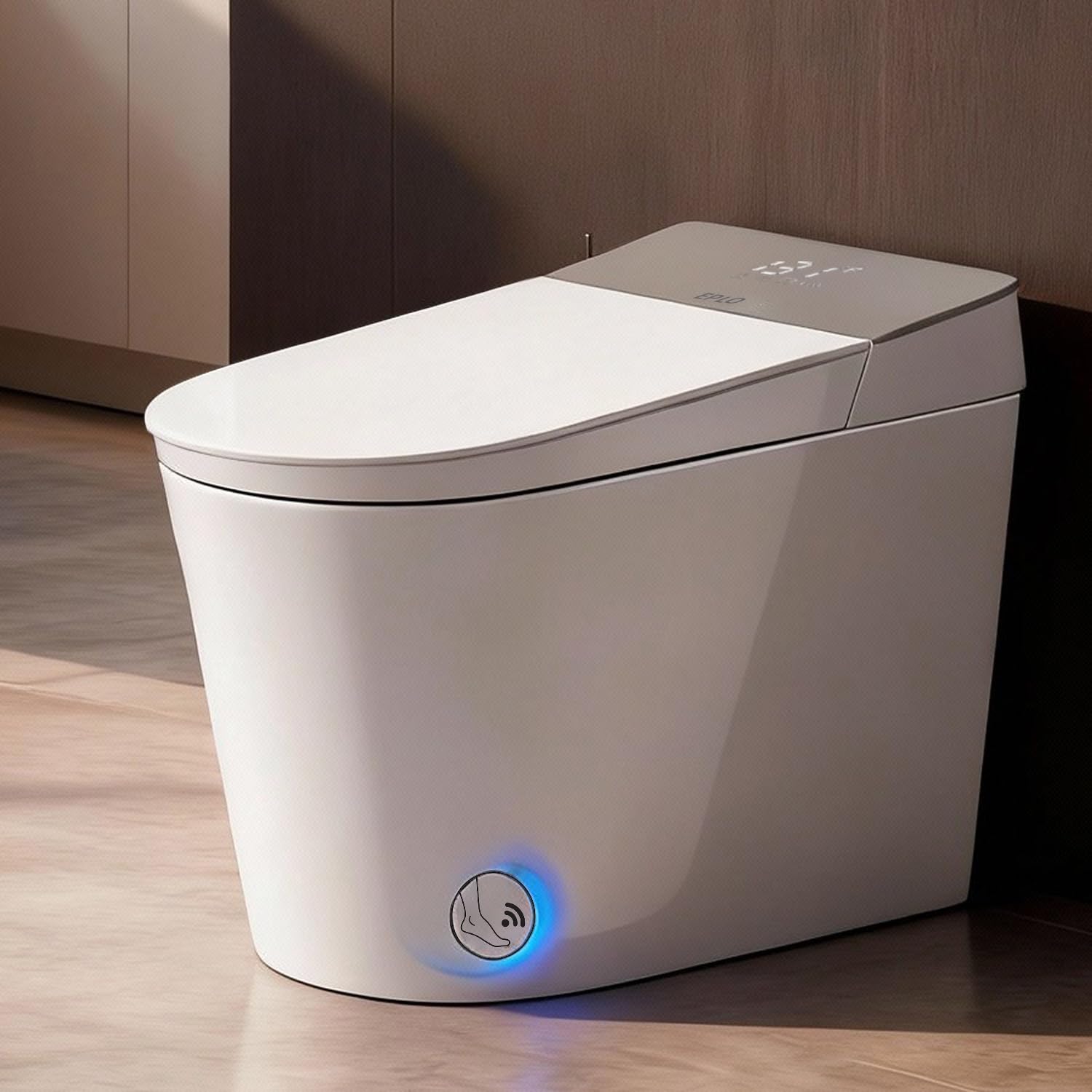 EPLO X9 Smart Toilet with Foam Dispenser, Auto Open/Close, ADA Comfort Height, Auto Flush, Blackout can Flush, Heated Seat,One Piece Elongated Bidet Toilet with Tank Built…