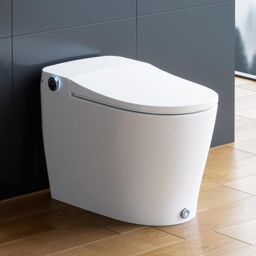 HOROW Luxury Smart Toilet, Upgraded Bidet Toilet with Pump for Low Water Pressure, Auto Open/close Lid, Instant Warm Water Bidet, Heated Seat, Automatic Flush, Elongated Toilet...