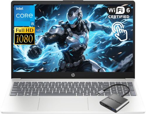 HP 15.6" FHD IPS Touch Screen Business Laptop, Intel 10-Core i5-1334U(Beat i7-1250U, Up to 4.6GHz), 64GB RAM 1TB SSD, Laptop for College Students Study Home with WiFi 6 BT5.4...