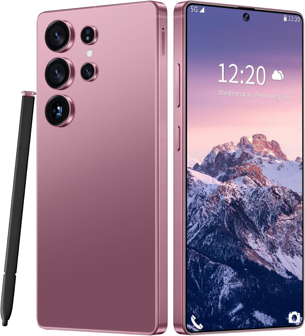 Huness I25 Ultra Unlocked Cell Phone,Built in Pen,16+1TB Unlocked Phone, Android 14 Battery 7000mAh 6.99″ HD Screen Smartphone, 5G/Face ID/Fingerprint Lock/Dual SIM/GPS (Rose…