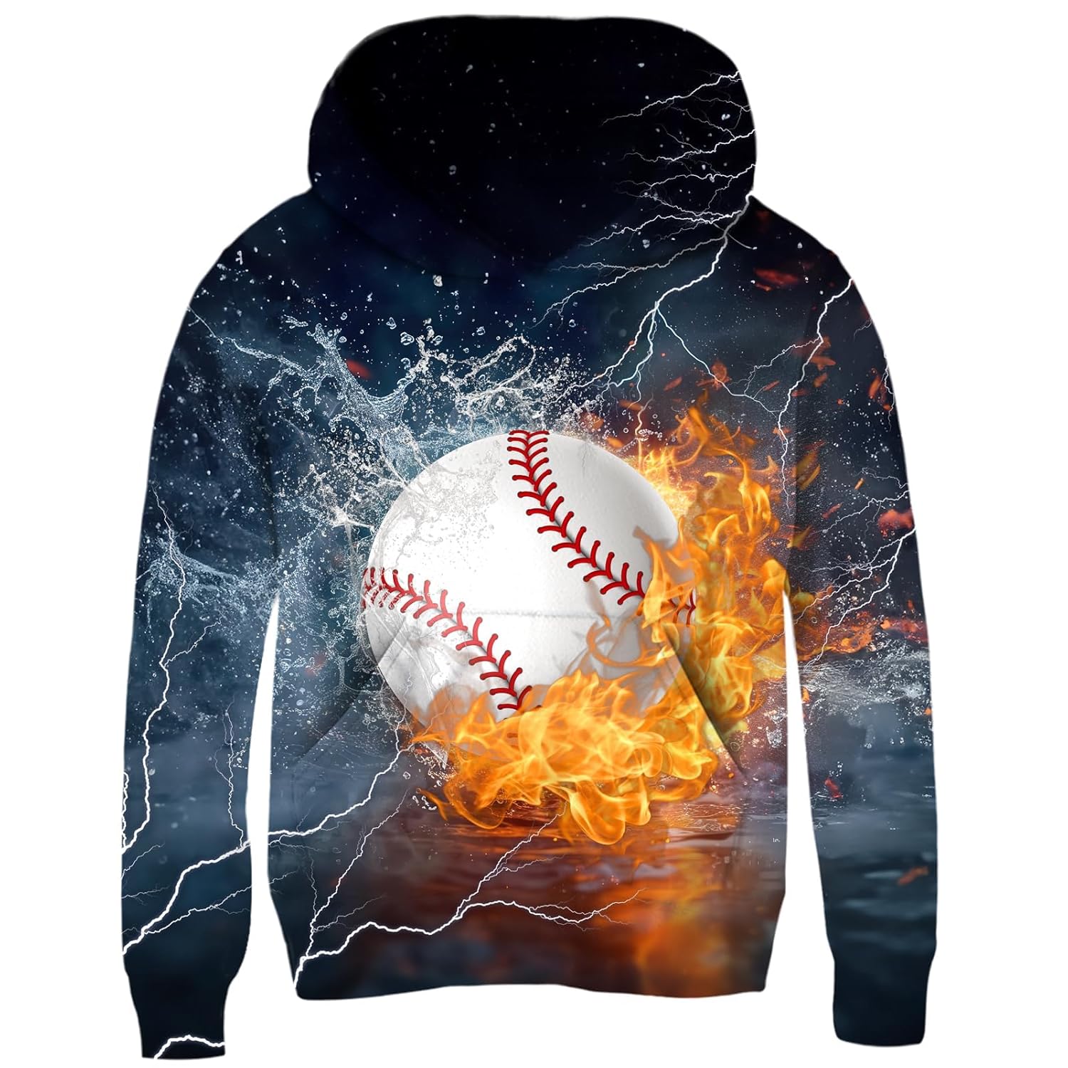 Idgreatim Kids 3D Graphic Pullover Hoodies Warm Thick Hooded Sweatshirt for Boys Girls 6-16 Years