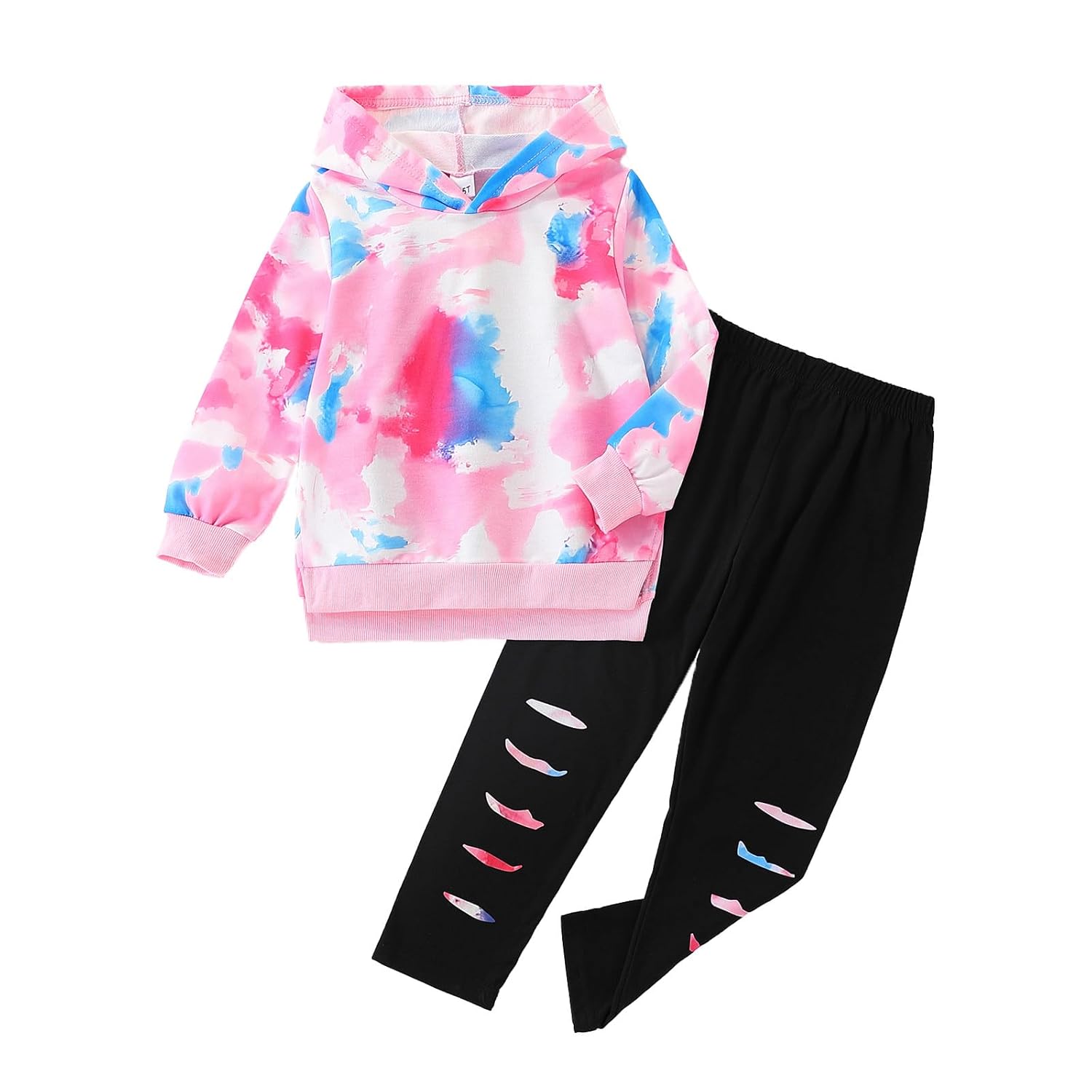 Kid Girls Clothes – Girls Outfits Tie Dye Tops and Leggings Pants 2 Piece Spring Clothes Set